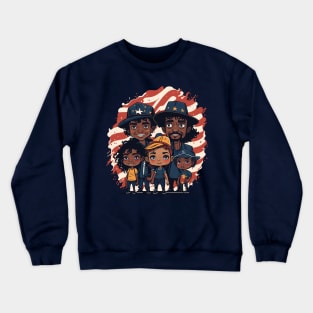 Patriotic American Family Crewneck Sweatshirt